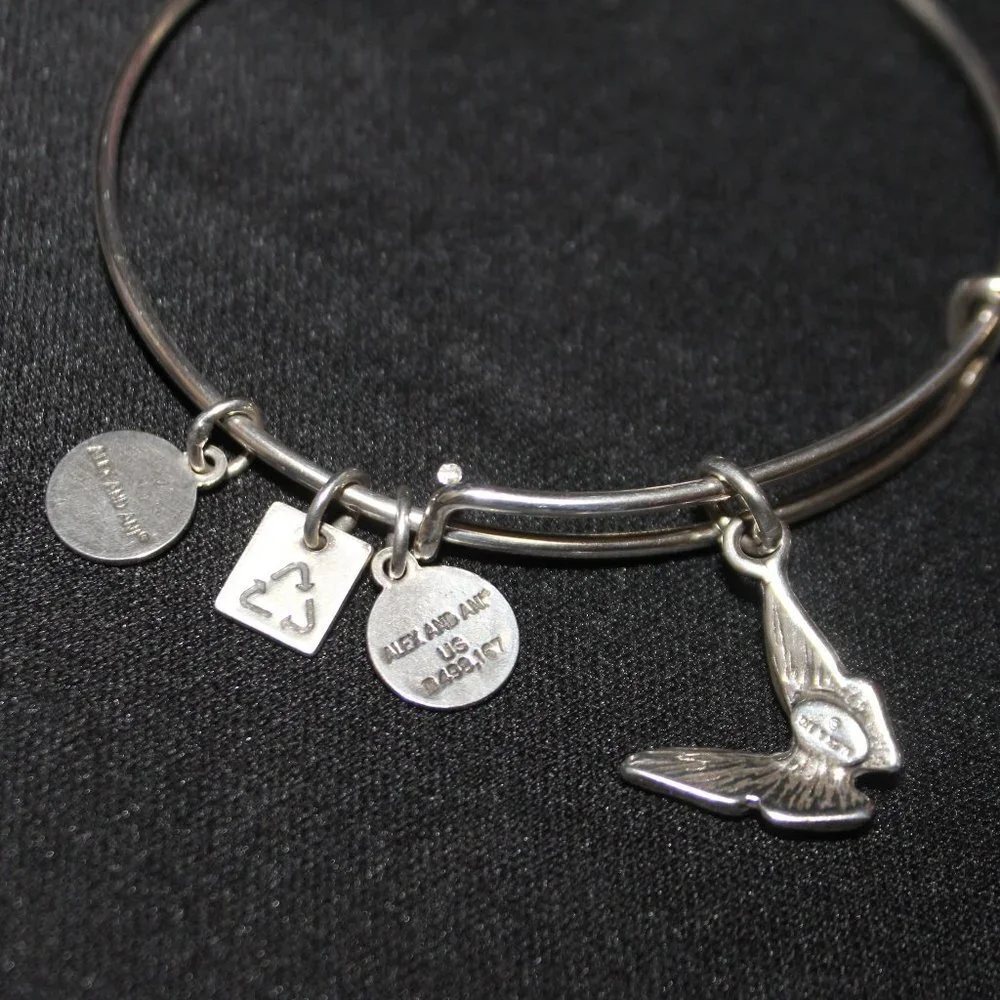 Alex and Ani Sterling Silver Butterfly Bracelet